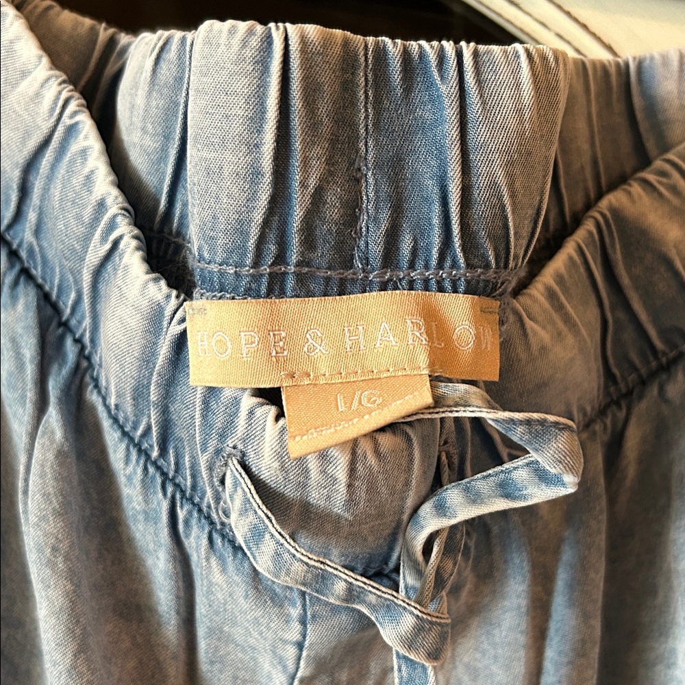 Nwt hope&harlow Light Wash Blue Women's Relaxed Denim Jeans - Picture 4 of 6